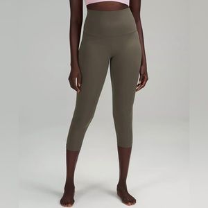 lululemon Align™ Super-High-Rise Crop 21" size 2 color army green